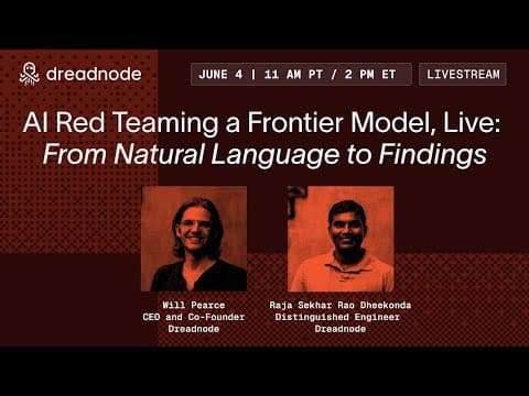 AI Red Teaming a Frontier Model, Live: From Natural Language to Findings