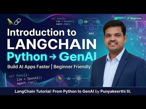 LangChain Tutorial #1 | Intro to LangChain | Build GenAI Apps Using Python